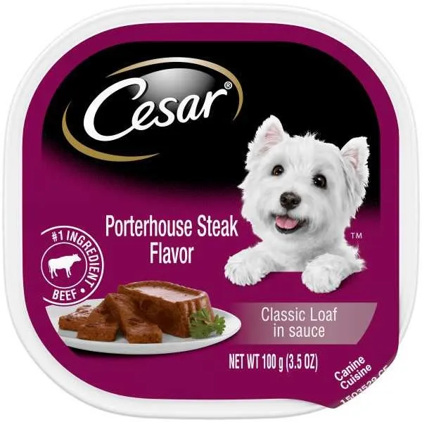 24/3.5 oz. Cesar Porterhouse Steak Flavor In Meaty Juices - Health/First Aid